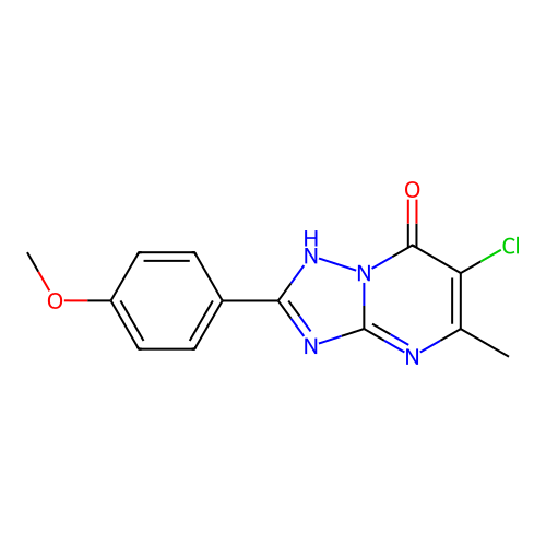 6-chloro-2-(4-methoxyphenyl)-5-methyl[1,2,4]triazolo[1,5-a]pyrimidin-7(4H)-one structure