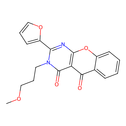 2-(furan-2-yl)-3-(3-methoxypropyl)-4H-chromeno[2,3-d]pyrimidine-4,5(3H)-dione structure