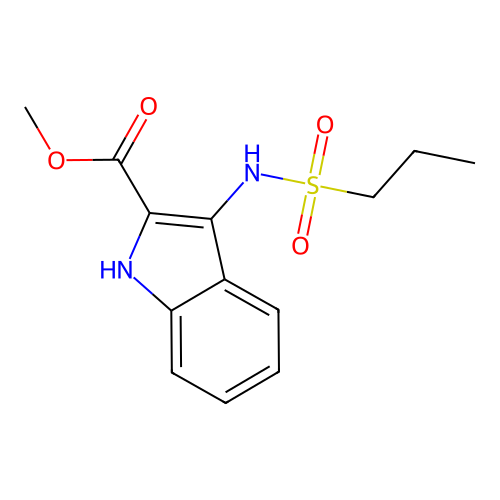 methyl 3-[(propylsulfonyl)amino]-1H-indole-2-carboxylate structure