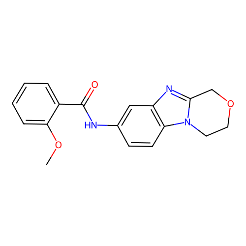 N-(3,4-dihydro-1H-[1,4]oxazino[4,3-a]benzimidazol-8-yl)-2-methoxybenzamide structure