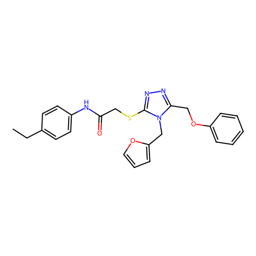N-(4-ethylphenyl)-2-{[4-(furan-2-ylmethyl)-5-(phenoxymethyl)-4H-1,2,4-triazol-3-yl]sulfanyl}acetamide structure