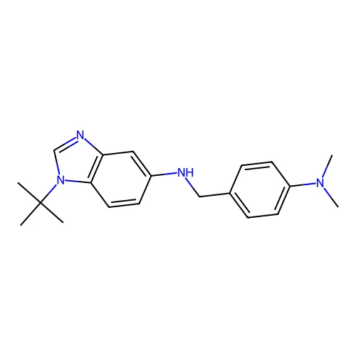 1-叔丁基-N-[4-(二甲氨基)苄基]-1H-苯并咪唑-5-胺 structure