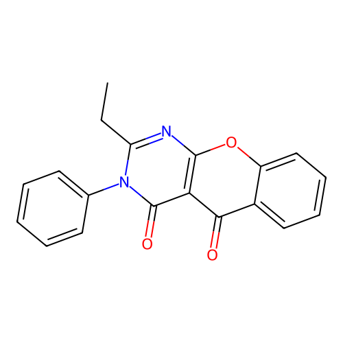 2-ethyl-3-phenyl-4H-chromeno[2,3-d]pyrimidine-4,5(3H)-dione structure