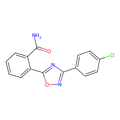 2-[3-(4-Chlorophenyl)-1,2,4-oxadiazol-5-yl]benzamide structure