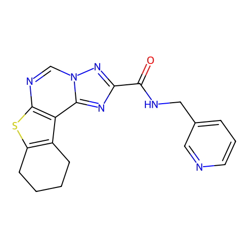 N-(3-PYRIDINYLMETHYL)-8,9,10,11-TETRAHYDRO[1]BENZOTHIENO[3,2-E][1,2,4]TRIAZOLO[1,5-C]PYRIMIDINE-2-CARBOXAMIDE structure