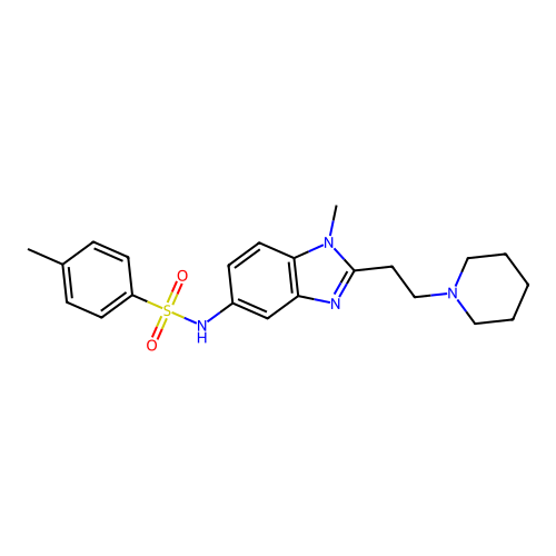 4-Methyl-N-[1-methyl-2-(2-piperidin-1-yl-ethyl)-1H-benzoimidazol-5-yl]-benzenesulfonamide structure