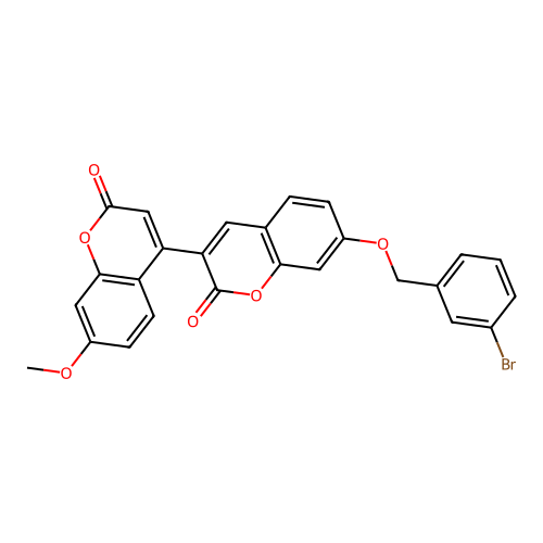 7-((3-bromobenzyl)oxy)-7'-methoxy-2H,2'H-[3,4'-bichromene]-2,2'-dione structure