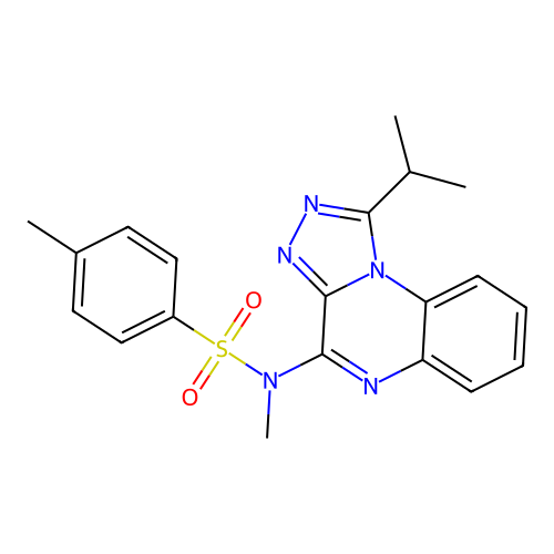 N,4-dimethyl-N-(1-propan-2-yl-[1,2,4]triazolo[4,3-a]quinoxalin-4-yl)benzenesulfonamide structure