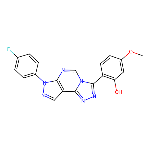 C19H13FN6O2 structure