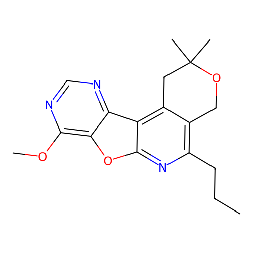 8-Methoxy-2,2-dimethyl-5-propyl-1,4-dihydro-2H-3,7-dioxa-6,9,11-triaza-benzo[c]fluorene structure