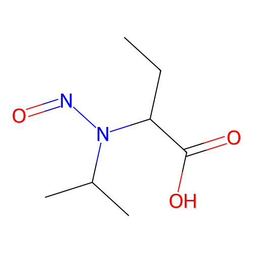 Butanoic acid, 2-[(1-methylethyl)nitrosoamino]- structure