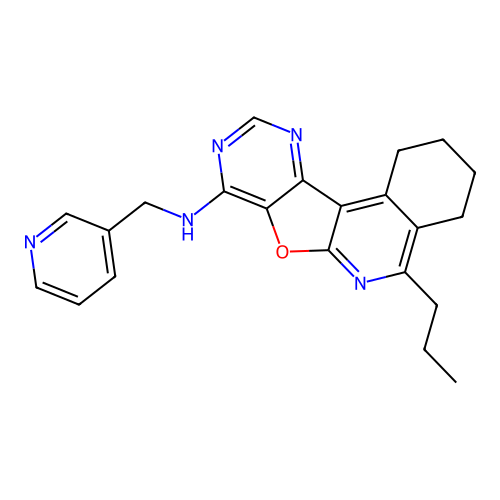 5-propyl-N-(pyridin-3-ylmethyl)-1,2,3,4-tetrahydropyrimido[4',5':4,5]furo[2,3-c]isoquinolin-8-amine structure