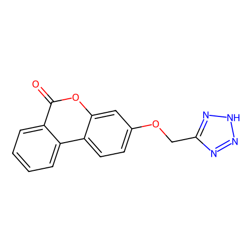 3-(1H-tetrazol-5-ylmethoxy)-6H-benzo[c]chromen-6-one structure