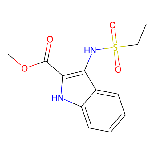 methyl 3-[(ethylsulfonyl)amino]-1H-indole-2-carboxylate structure