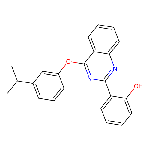 2-{4-[3-(Propan-2-yl)phenoxy]quinazolin-2-yl}phenol structure