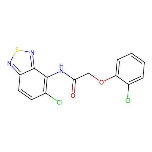 N-(5-chloro-2,1,3-benzothiadiazol-4-yl)-2-(2-chlorophenoxy)acetamide structure