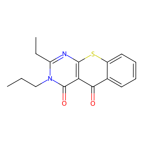 2-ethyl-3-propyl-4H-thiochromeno[2,3-d]pyrimidine-4,5(3H)-dione structure