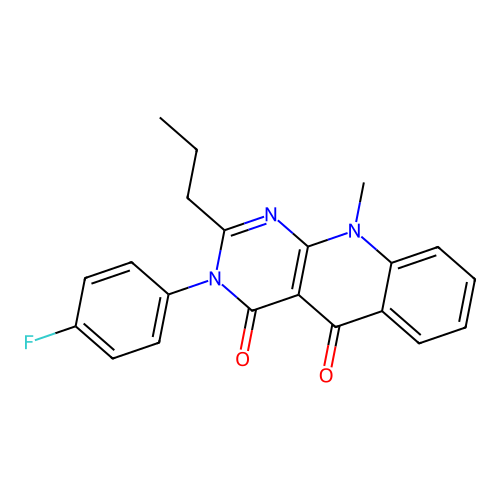 3-(4-Fluorophenyl)-10-methyl-2-propylpyrimido[4,5-b]quinoline-4,5-dione structure