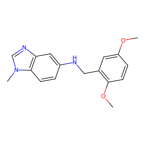 N-(2,5-dimethoxybenzyl)-1-methyl-1H-benzimidazol-5-amine structure