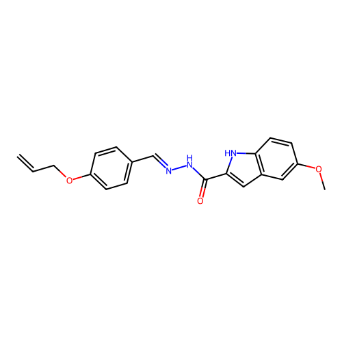 (E)-N'-(4-(allyloxy)benzylidene)-5-methoxy-1H-indole-2-carbohydrazide structure
