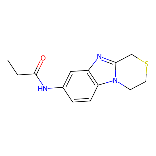 N-(3,4-dihydro-1H-[1,4]thiazino[4,3-a]benzimidazol-8-yl)propanamide structure