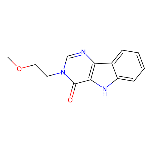3-(2-methoxyethyl)-3,5-dihydro-4H-pyrimido[5,4-b]indol-4-one structure