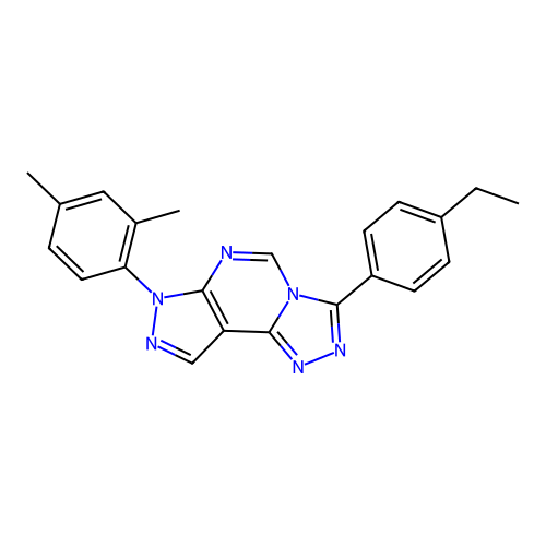 7-(2,4-dimethylphenyl)-3-(4-ethylphenyl)-7H-pyrazolo[4,3-e][1,2,4]triazolo[4,3-c]pyrimidine structure