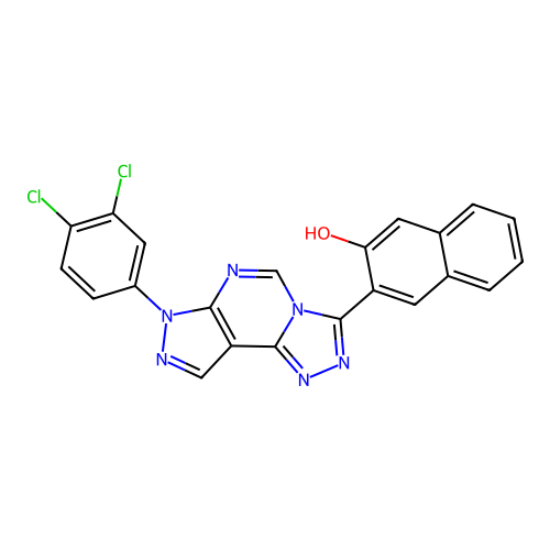 C22H12Cl2N6O structure