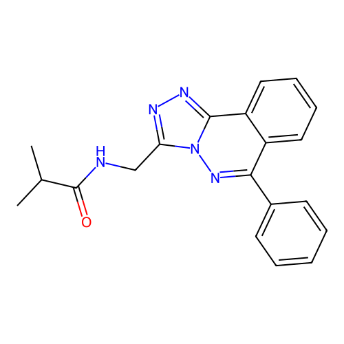 2-methyl-N-[(6-phenyl[1,2,4]triazolo[3,4-a]phthalazin-3-yl)methyl]propanamide structure