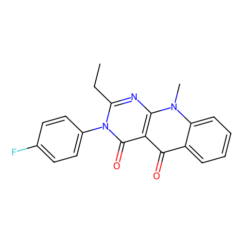 2-Ethyl-3-(4-fluorophenyl)-10-methylpyrimido[4,5-b]quinoline-4,5-dione structure