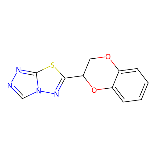6-(2,3-Dihydro-1,4-benzodioxin-2-yl)[1,2,4]triazolo[3,4-b][1,3,4]thiadiazole structure