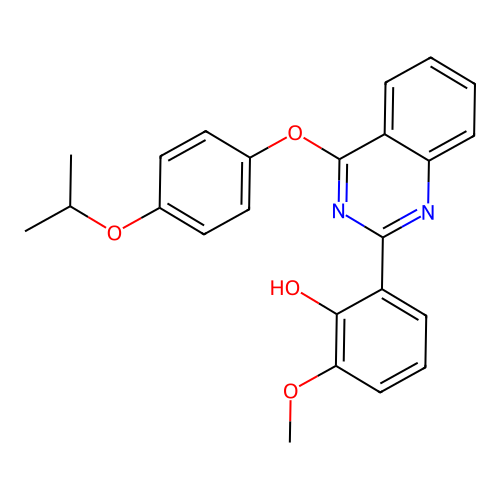 2-Methoxy-6-{4-[4-(propan-2-yloxy)phenoxy]quinazolin-2-yl}phenol structure