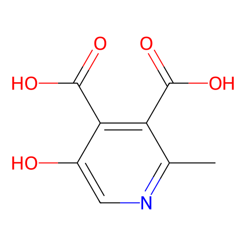 5-Hydroxy-2-methylpyridine-3,4-dicarboxylic acid structure