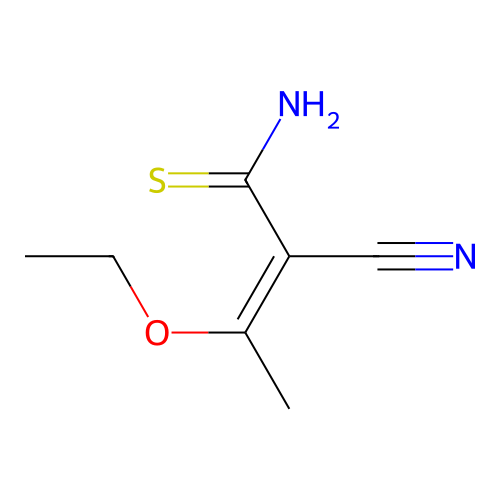 2-Cyano-3-ethoxybut-2-enethioamide structure