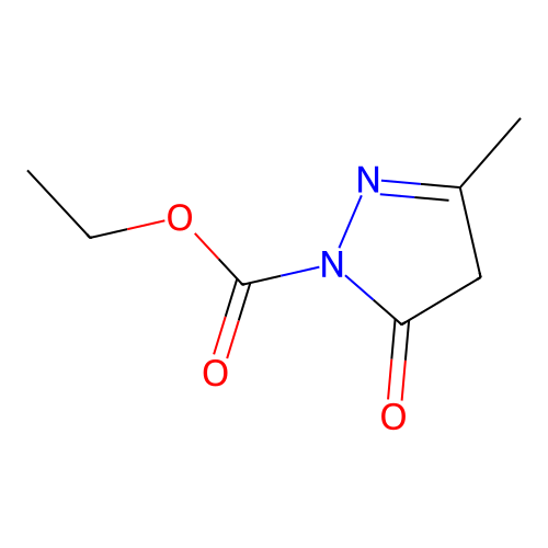 Ethyl 3-methyl-5-oxo-2-pyrazoline-1-carboxylate structure