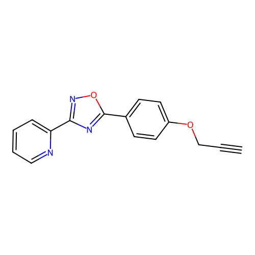 5-(4-Prop-2-ynoxyphenyl)-3-pyridin-2-yl-1,2,4-oxadiazole structure