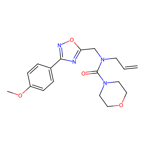 N-allyl-N-((3-(4-methoxyphenyl)-1,2,4-oxadiazol-5-yl)methyl)morpholine-4-carboxamide structure