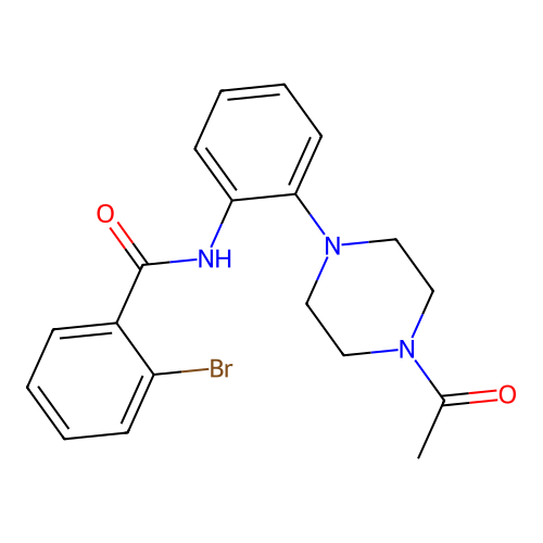 N-[2-(4-acetylpiperazin-1-yl)phenyl]-2-bromobenzamide structure