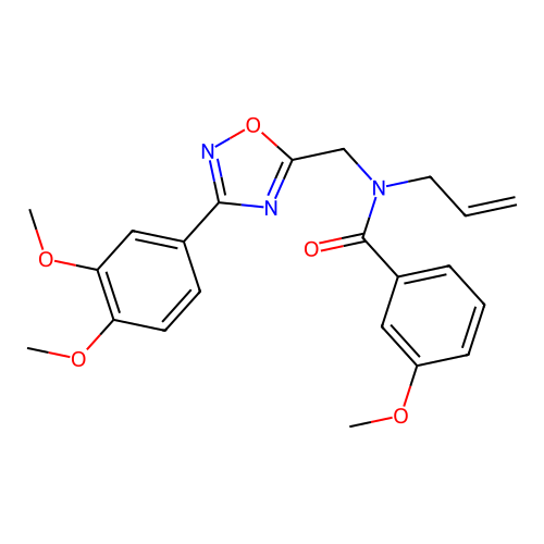 N-allyl-N-((3-(3,4-dimethoxyphenyl)-1,2,4-oxadiazol-5-yl)methyl)-3-methoxybenzamide structure