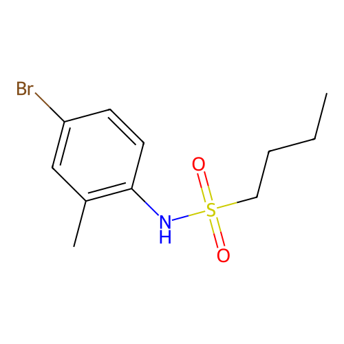N-(4-bromo-2-methylphenyl)butane-1-sulfonamide structure