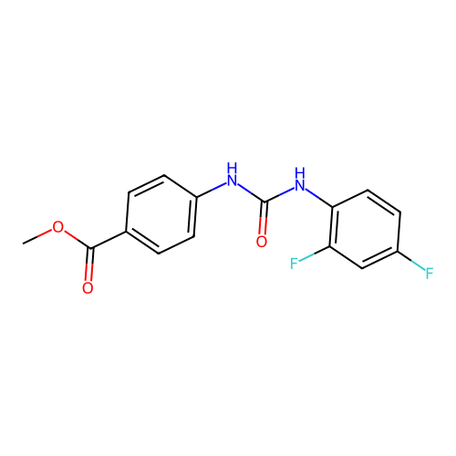 Methyl 4-{[(2,4-difluorophenyl)carbamoyl]amino}benzoate structure