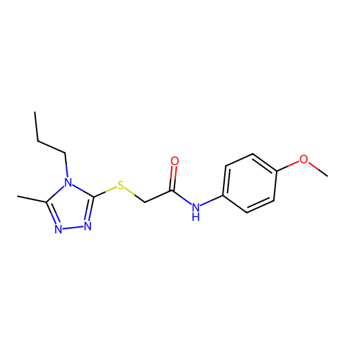 N-(4-methoxyphenyl)-2-[(5-methyl-4-propyl-1,2,4-triazol-3-yl)sulfanyl]acetamide structure