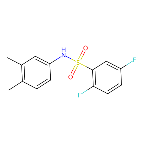 N-(3,4-dimethylphenyl)-2,5-difluorobenzenesulfonamide structure