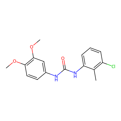1-(3-Chloro-2-methylphenyl)-3-(3,4-dimethoxyphenyl)urea structure