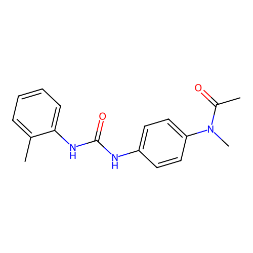 N-methyl-N-[4-[(2-methylphenyl)carbamoylamino]phenyl]acetamide structure