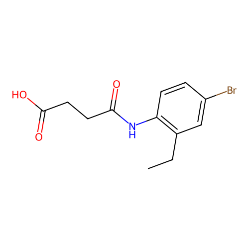3-[N-(4-bromo-2-ethylphenyl)carbamoyl]propanoic acid structure
