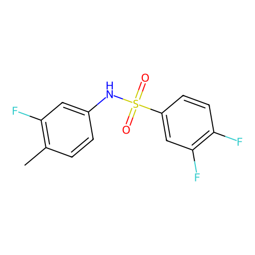 3,4-difluoro-N-(3-fluoro-4-methylphenyl)benzenesulfonamide structure