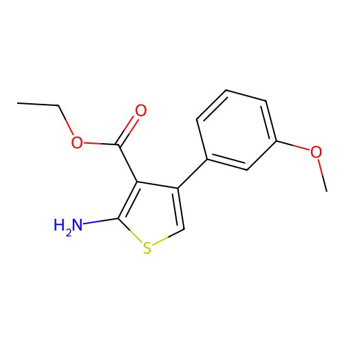 Ethyl 2-amino-4-(3-methoxyphenyl)thiophene-3-carboxylate structure