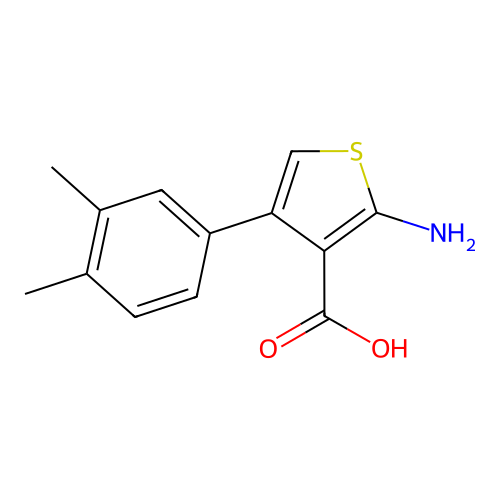 2-amino-4-(3,4-dimethylphenyl)thiophene-3-carboxylic Acid structure
