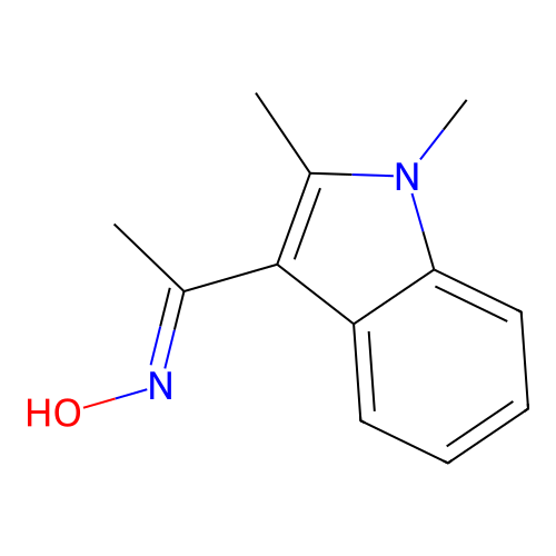 Ethanone, 1-(1,2-dimethyl-1H-indol-3-yl)-, oxime, (E)- structure